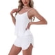 thumbnail image 4 of Conjuntos de pijama para mujeres, shorts, cami sexy de satén para ropa de dormir cómoda y uso en el salón durante todo el año, S blanco, 4 of 6
