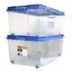 thumbnail image 4 of Caja Organizadora 100lts Wenco C/ Ruedas 82x48x35cm Apilable - Agua - Transparente, 4 of 5