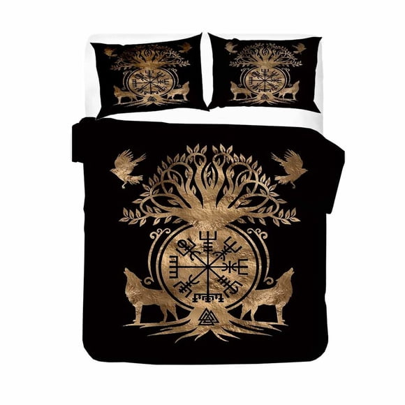 Mysterious Vi Duvet Cover Religious Bedding Set Pillowcase Wolf3-Piece Bedding Set (1 Duvet Cover + 2 Pillow Shams)