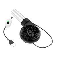 Ioensy - Ventilador De Barbacoa De Acero Inoxidable Con Tubo De Viento, Soplador De Aire Para Barbacoa, Para Fogatas De Camping, Senderismo, Ajustable