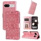 thumbnail image 2 of Funda tipo cartera FOXDOCK para Google Pixel 7A , diseño girasol en relieve, cuero PU, cierre magnético, soporte y tarjetero, 2 of 5