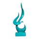 thumbnail image 3 of Estatua De Llama Abstracta, Figura Artística De Resina Para Armarios De Dormitorio, Estante Verde, 3 of 3