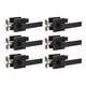 thumbnail image 1 of Manillas de puerta KNOBWELL Privacy Lever para cama y baño, 6 unidades, color negro, 1 of 7