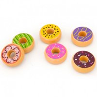 Roots Toys - Set De Juego Donas De Madera