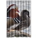 thumbnail image 1 of Cortina de ducha con diseño de pato mandarín y pájaro, juego de cortinas de baño con ganchos, tamaño 48 x 72 pulgadas, 1 of 3