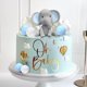 thumbnail image 4 of Decoración de tartas Elephant Oh Baby Blue para baby shower, 4 of 7