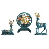 Bothyi - Estatuas De Ciervos De Resina Manualidades Figuras De Renos De Comedor Para El Día De San Valentín Azul