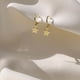 thumbnail image 1 of Argollas con dije estrella baño en oro, 1 of 3