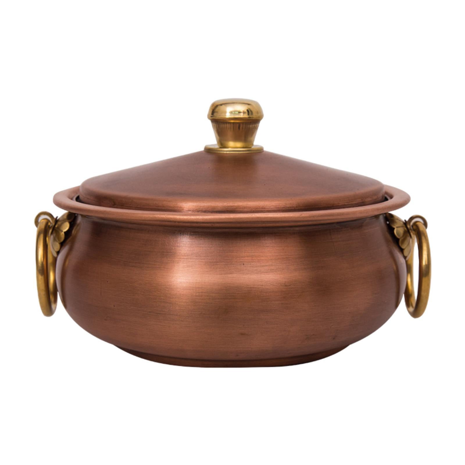 Bothyi - Olla De Cobre Multiusos Para Guisar, Olla De Cobre Para Cocinar En La Cocina, Hogar, 24 Cm De Diámetro
