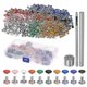 thumbnail image 1 of 600 Juegos de Remaches de Cuero 6 x 6mm Broches de Metal, 10 Colores, 1 of 7