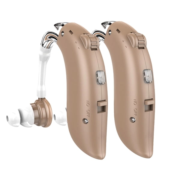 Audífonos recargables DELLONA beige, 4 modos, para pérdida auditiva severa