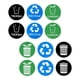 thumbnail image 1 of 12x Pegatinas De Cubo De Basura, Pegatina De Reciclaje De Cubo De Basura De 10cm Para Apartamento De Oficina, 1 of 5