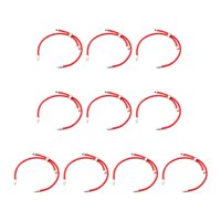 Bothyi - 10 Piezas De Pulsera De Cordón Trenzado De Nailon, Hallazgos, Pulsera De Cuerda De Moda, Rojo, Plata