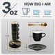 thumbnail image 3 of Juego de tazas de espresso Lareina de 90 ml con platillos, cucharas y soporte, 4 unidades, 3 of 8