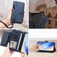 thumbnail image 4 of Funda tipo cartera para Realme C61 con bolsillo con cremallera, tarjetero, soporte, correa para la muñeca y tapa de cuero azul, 4 of 5