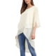 thumbnail image 4 of INSPIRE CHIC Blusa de Chifón para Mujer con Mangas 3/4 Divididas y Dobladillo Asimétrico Túnica Top Albaricoque XL, 4 of 6