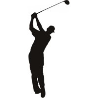 Rienda Libre Graphics - Decomural Left Swing Golfer Golf Ws-15351