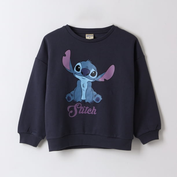 Polerón Cerrado Niña Personaje Lilo & Stitch Negro Disney