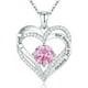 thumbnail image 1 of Collar colgante de amor de amor con piedra de nacimiento Zirconia, regalo de joyería de las mujeres para la Navidad, cumpleaños, aniversario, 1 of 5