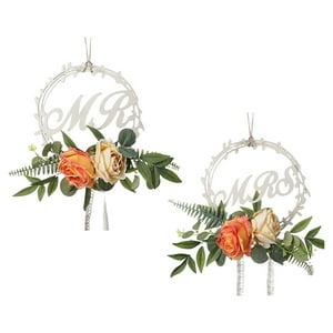 Genérico - Silla Respaldo Flor Romántico Banco Floral Simple Boda Banquete Champán