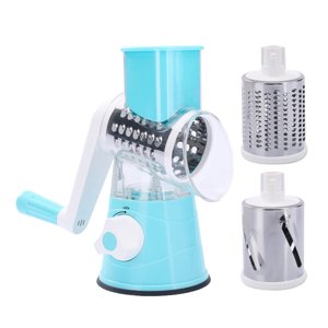 Bothyi - Rallador De Queso Giratorio Manual Mandolina Slicer Para Chocolate Verduras Nueces Azul