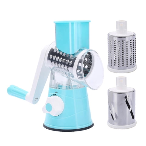 Bothyi - Rallador De Queso Giratorio Manual Mandolina Slicer Para Chocolate Verduras Nueces Azul