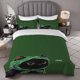 thumbnail image 1 of Black Cat Green Scarf Theme Bedding Set | Includes 1 Duvet Cover and 2 Pillowcases Soft and Comfortable Suitable for All Seasons, 1 of 1