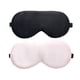 thumbnail image 1 of Antifaz de seda para dormir, paquete de 2, 100 % seda natural pura con correa ajustable, ideal para dormir, yoga, viajes (negro, rosa), 1 of 6