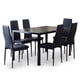 thumbnail image 1 of Comedor Mesa Vidrio 75x80x150 6 Sillas PU Negro, 1 of 3