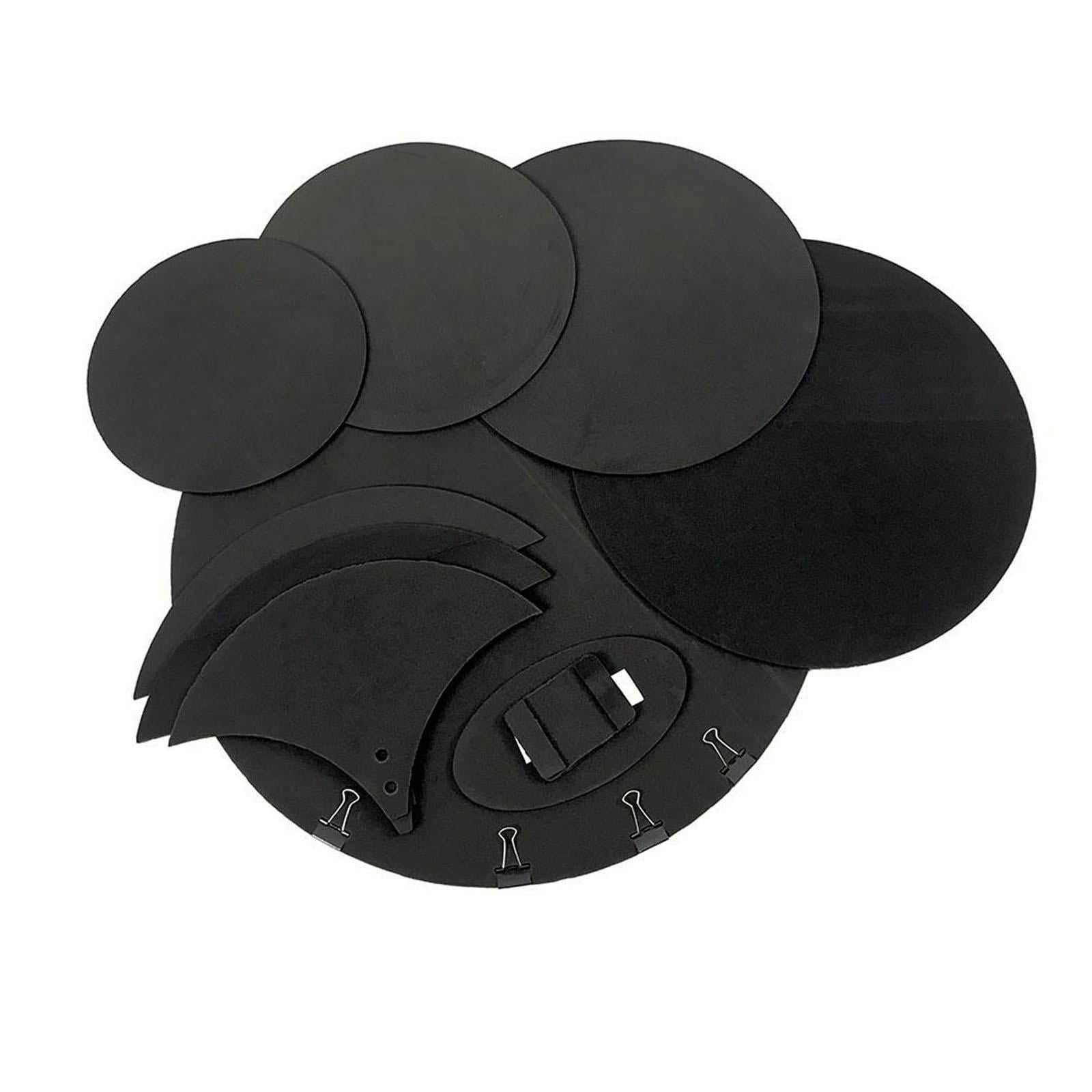 Bothyi - 10 Almohadillas De Silenciamiento De Batería Hi Hat Y 2 Silenciadores De Platillo Almohadilla De Práctica Silenciosa Reutilizable