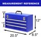 thumbnail image 2 of Caja de herramientas grande roja con 3 cajones, 20 unidades, metal, portátil, acero azul, 2 of 7