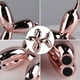 thumbnail image 2 of Figura Decorativa De Perro Globo Decoración Del Hogar, 10*10*4cm Estatua De Perro Con Globo Galvanizado Brillante, Figura De Animal De Globopequeño, Escultura Artística, Decoración Moderna, 2 of 5