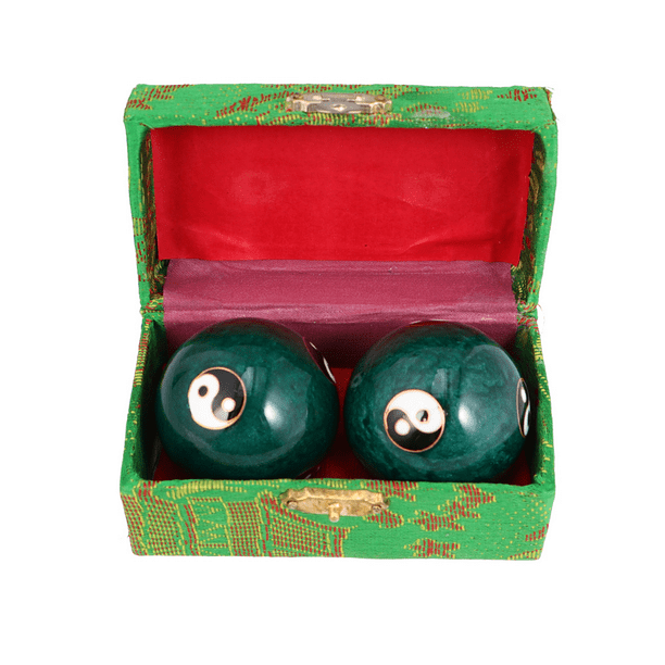 Of Massage Balls Chinese Tai Chi Chimes Traditional Hand Joints Massage Ball Green Enamel Exercise Ball Massage Stones