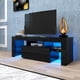thumbnail image 3 of Black TV Stand with LED RGB Lights,Flat Screen TV Cabinet, Gaming Consoles - in Lounge Room, Living Room and Bedroom(Black), 3 of 3
