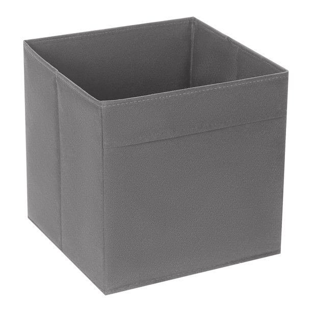 REGALWOVEN Cubo de Almacenamiento de Tela Plegable, Cesta de Almacenamiento para Estantes de Armario, Cesta de Almacenamiento Gris 12*12*12in