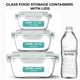 thumbnail image 2 of Contenedores De Almacenamiento De Alimentos Square Glass De 6 Piezas Con Tapas, 2 of 9
