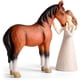 thumbnail image 1 of Figura De Resina Niña Abraza Caballo 18 Cm Marrón, 1 of 3