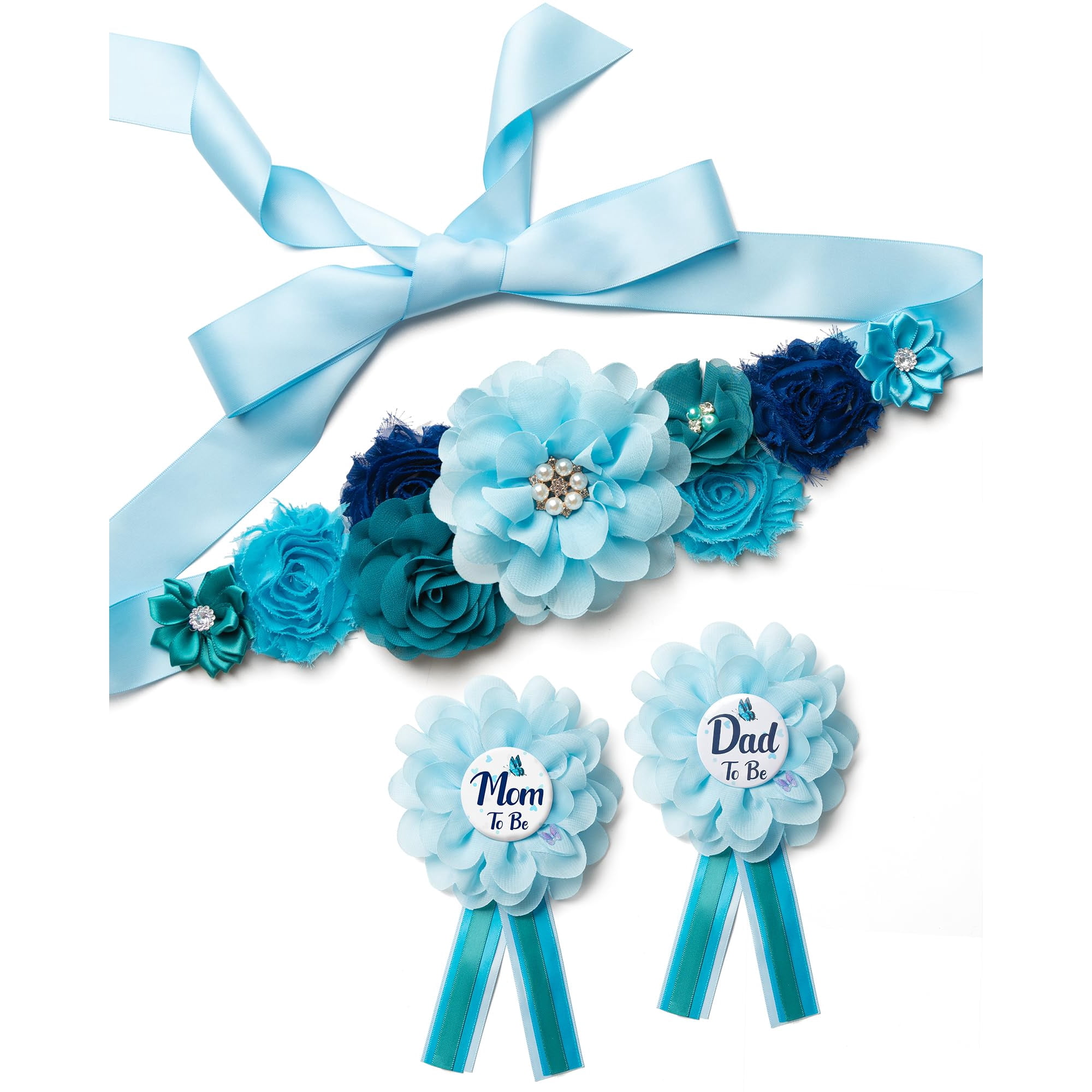 Noah Baby - Set De Banda Para Baby Shower Con Pines Para Mamá Y Papá