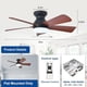 thumbnail image 2 of Ventilador Techo DINGLILIGHTING 35 LED Control Remoto Nogal, 2 of 3