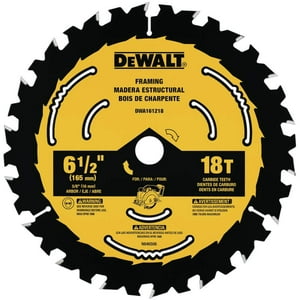 Hoja De Sierra Circular Dewalt Dwa161218, 18 Dientes, 6.5 Pulgadas