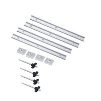 Ioensy - Kit De Perilla De Riel En T Portátil Para Plantillas Y Accesorios De Carpintería, Resistente, Versátil Y Plateado