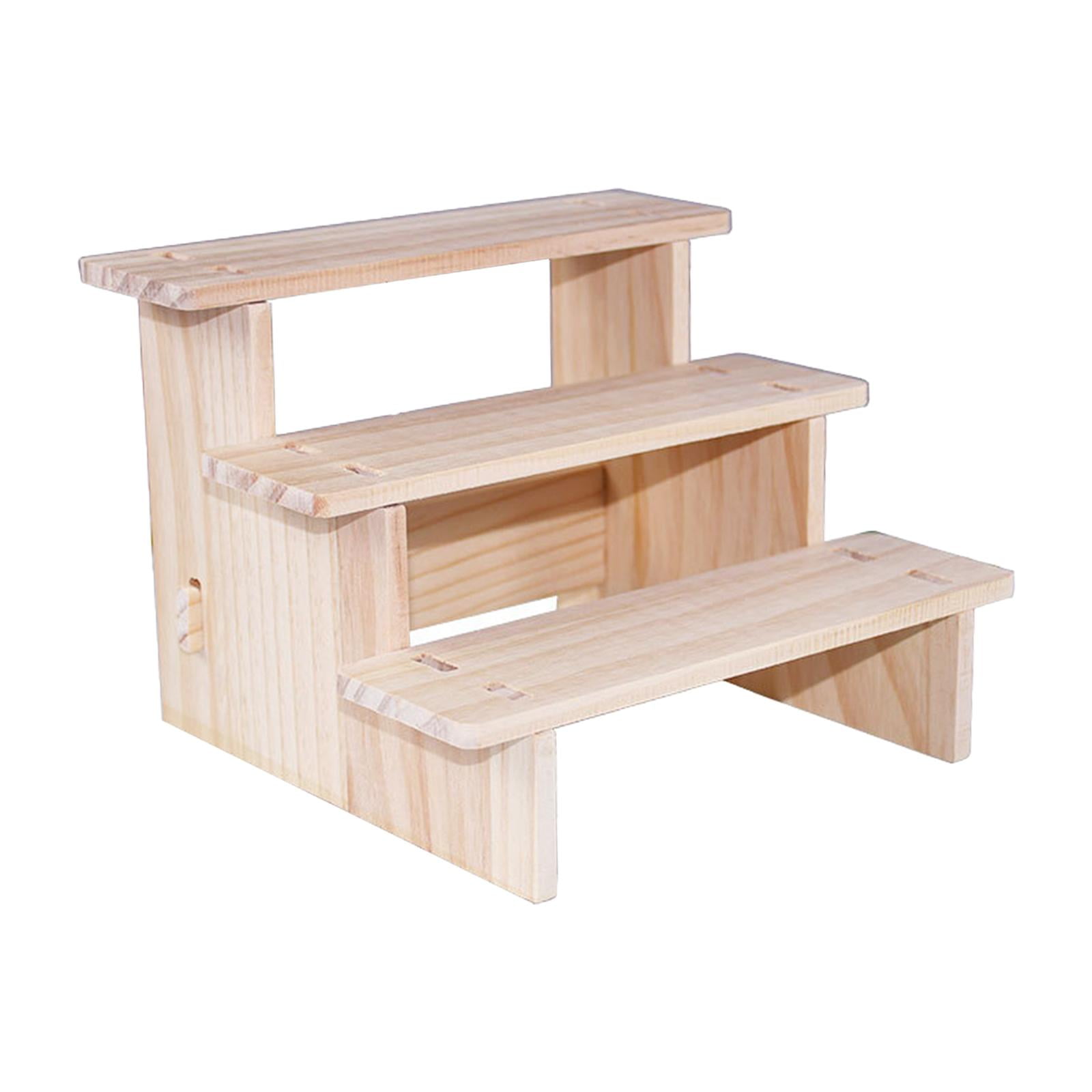 Magideal - Soporte Elevador De Exhibición De Madera, Estante Elevador De Exhibición De Joyería, Soporte De Exhibición De Madera Rectangular Para Dulces, Postres, , 3 Capas 20cm