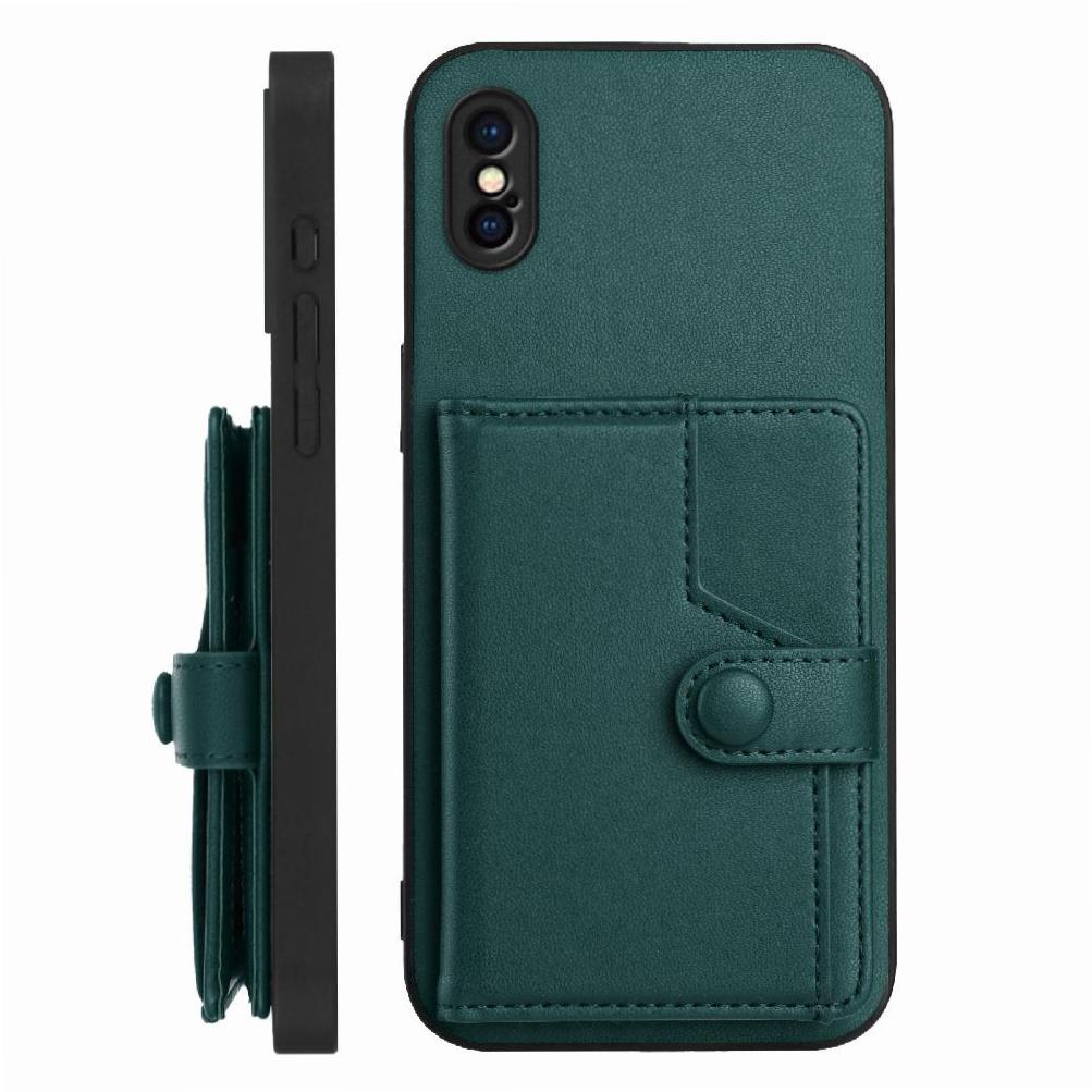 Foxdock Funda Para Iphone Xs Con Bloqueo Rfid - Diseño Elegante Con Cierre De Botón
