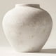 thumbnail image 1 of Jarrón redondo grande RyddeligHome 27 cm, blanco rústico decorativo, 1 of 8
