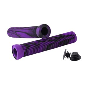Magideal - 2 Piezas De Puños De Manillar De Bicicleta Puños De Manillar De Bicicleta Empuñadura De Goma Suave Para Bicicleta De Montaña Puños De Manillar De Bici Negro Morado