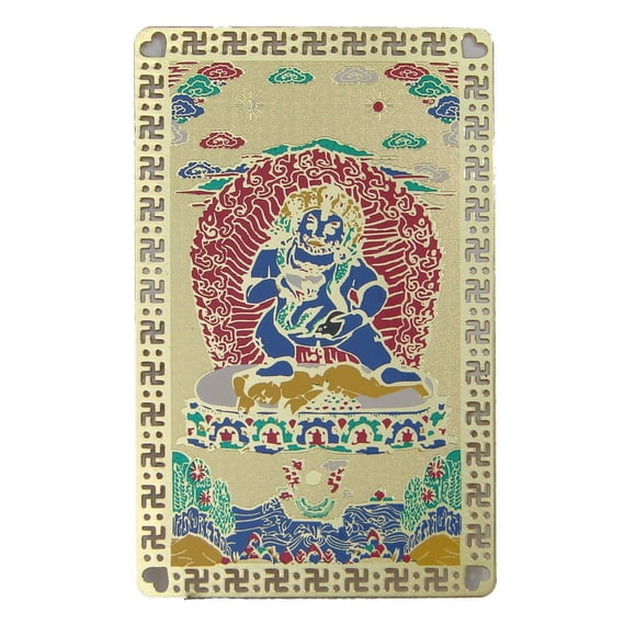 Tarjeta Talismán importada para el Feng Shui, color negro, Dzambhala, 8 x 5 cm