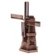 thumbnail image 2 of arte de la estatuilla del modelo del molino de viento holandés del metal de cobre para la decoración del estante, 2 of 3