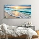 thumbnail image 2 of 1pc Beach Canvas Wall Art For Living Room Bedroom Home Decorations Sunrise Blue Ocean Sea Beach Pictures Art Decor Modern Seascape Waves Landscape Canvas Prints Artwork Frameless 19*39in, 2 of 2