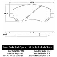 Pastillas Freno Para Auto Motaquip Lvxl1155