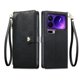 thumbnail image 1 of Funda Billetera con Cierre para [Xiaomi 17 Pro] con Tarjetero, Soporte y Correa de ManoNegro, 1 of 5